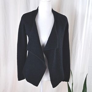 Vince wool blend drape open front sweater cardigan szS